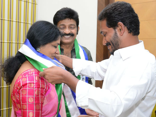 actor rajasekhar joins ysr congress with his wife
