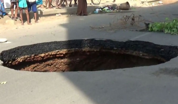 Road damage creates panic in Madurai