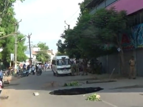 Road damage creates panic in Madurai