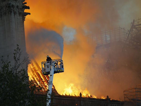colossal fire swept through the famed Notre-Dame Cathedral in central Paris 