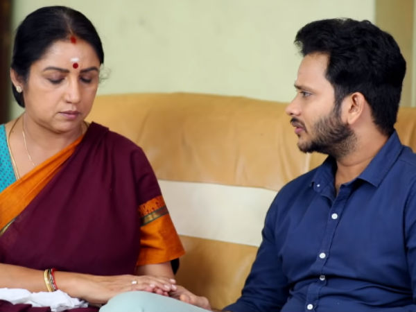 Sakunthala Devi takes Azhagammai in her hands 