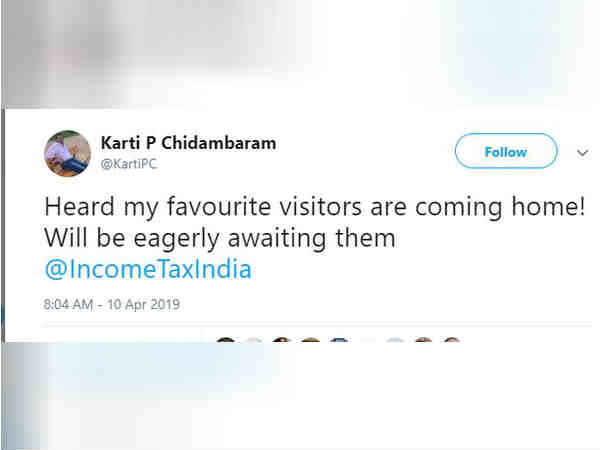 Karti Chidambaram hints Income Tax raids 