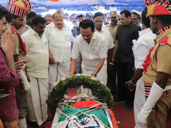RV Janakiramans body laid to rest near Villupuram
