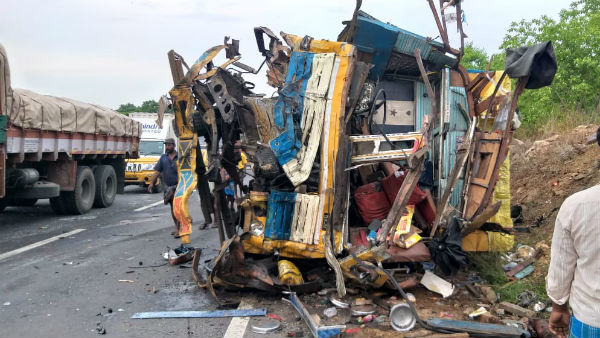 Lorry bus accident and 2 died near Dharmapuri 