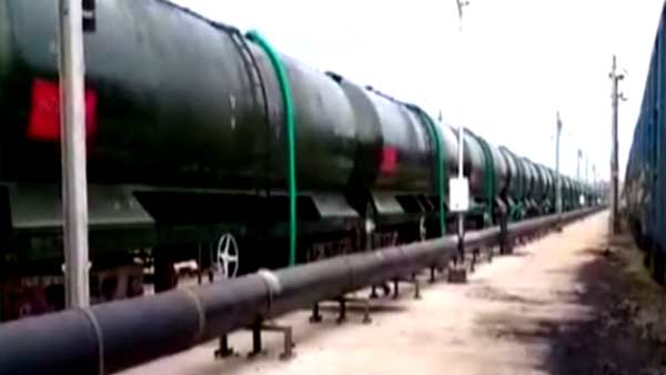 Drinking water coming to Chennai by trains from jolarpettai 