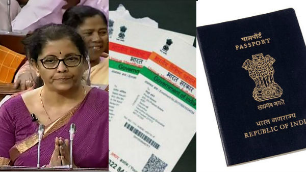 Aadhaar to NRIs with Indian passports after their arrival in India: Nirmala Sitharaman Aadhaar to NRIs with Indian passports after their arrival in India: Nirmala Sitharaman