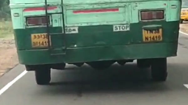 Viral Video about TN Gov Bus operated with 4 tires near Tiruppur Viral Video about TN Gov Bus operated with 4 tires near Tiruppur