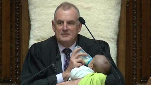 New Zealand Trevor Mallard speaker feeds MP’s baby on parliament debate New Zealand Trevor Mallard speaker feeds MP’s baby on parliament debate