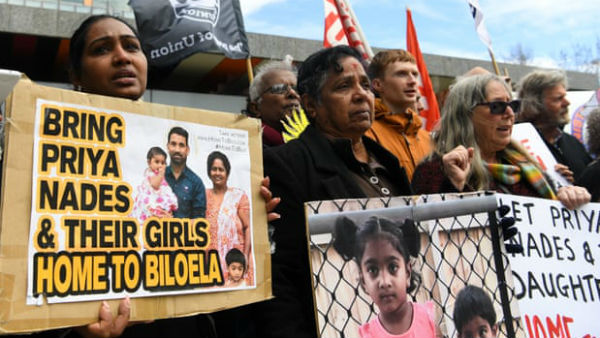 Protests erupted in Australia in support of the Tamil family Protests erupted in Australia in support of the Tamil family