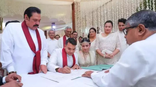 srilanka former president rajapaksa son namal marraige srilanka former president rajapaksa son namal marraige