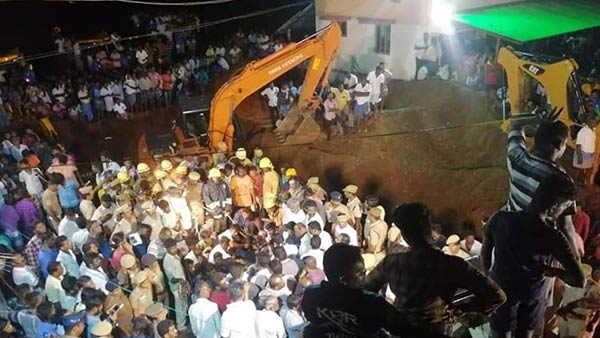 two 2 years old child sujith slippped and fell manapparai 