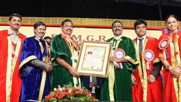 CM Palanisamy s gets an Honorary doctorate for his tremendous work as the chief minister 