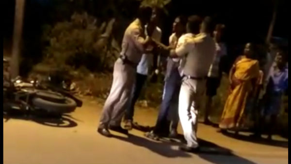 rowdies attack two policemen in puducherry