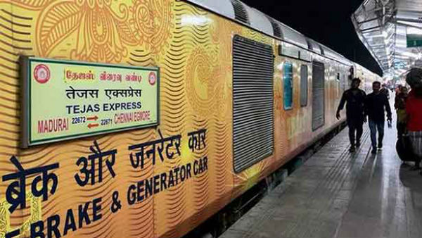 Fire alarm creates panic in Tejas Express Train near Trichy Fire alarm creates panic in Tejas Express Train near Trichy