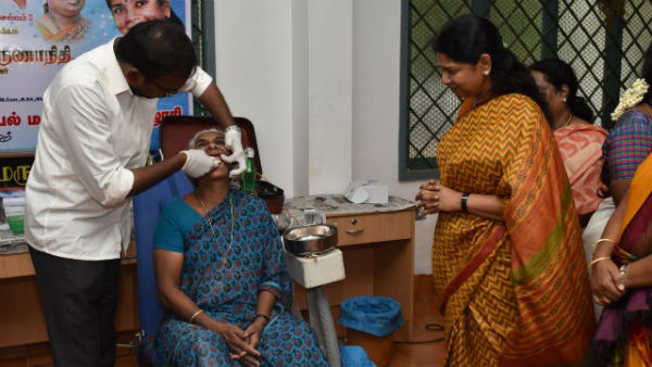 mega medical camp held on the arragnement of kanimozhi mp 