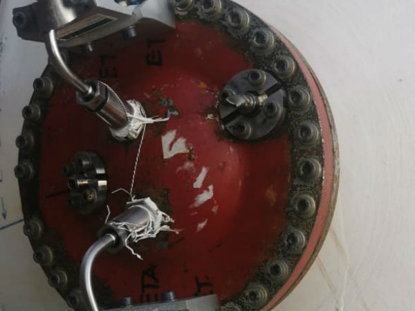 pslv Rocket booster caught in fishermans trap