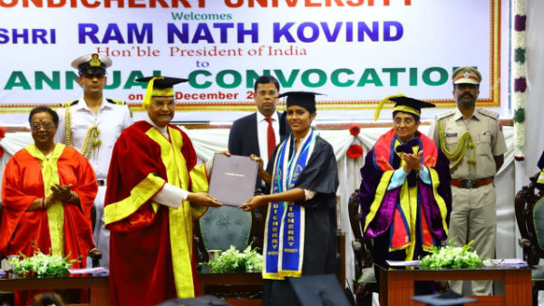 President Ram nath Govind participated in the 27th convocation of the Central University of Puducherry 