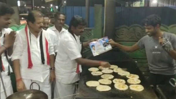 Health Minister Vijayabaskar was actively collecting votes for the AIADMK candidate 