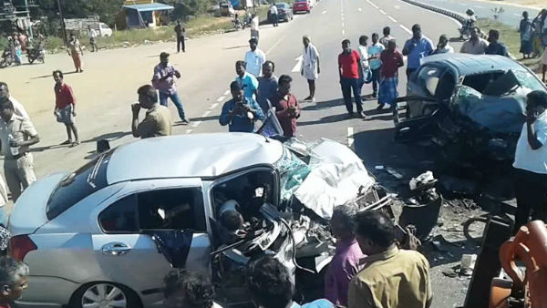 5 spot died in road accident near dindigul 