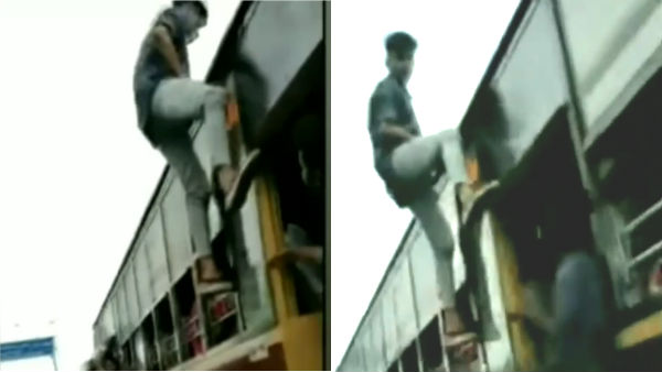chennai college students dance on the roof of city bus chennai college students dance on the roof of city bus
