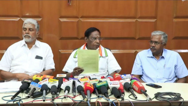 Chief minister Narayanasamy press conference Regarding hydrocarbon scheme 