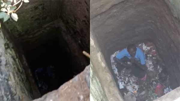 person jumps into well to avoid police person jumps into well to avoid police
