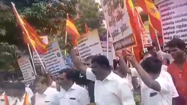  tamil desia katchi novel protest against north indian companies
