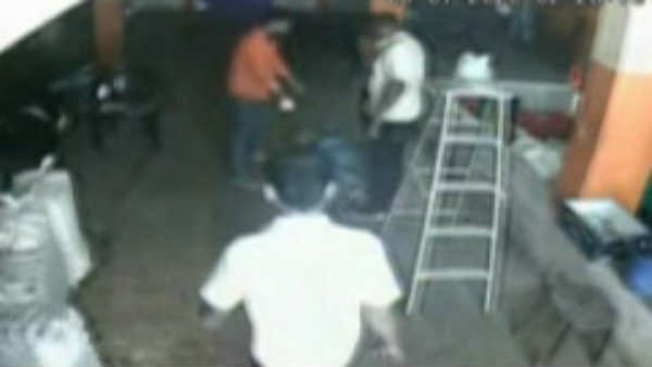 Young peoples attacking old man asking for money to drink 