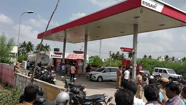 Petrol pump bomb blast incident in villupuram 