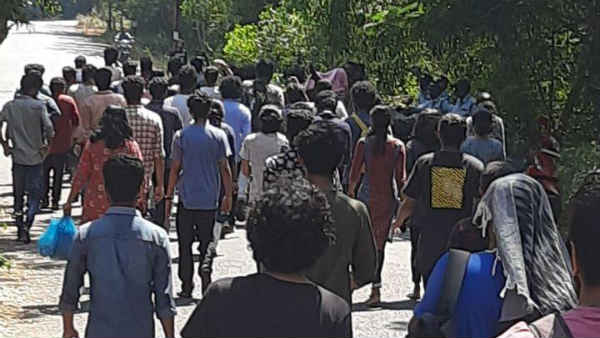 Pondicherry university students continues protest for tuition fees hike 