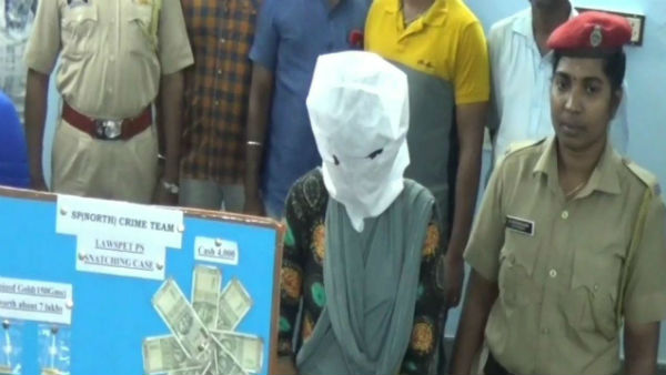 Puducherry police have arrested a young woman who stole them from temples 
