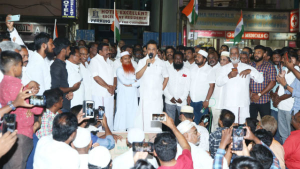 dmk leader mk stalin directrly visit and support at anti-CAA protest in mannadi, Chennai dmk leader mk stalin directrly visit and support at anti-CAA protest in mannadi, Chennai