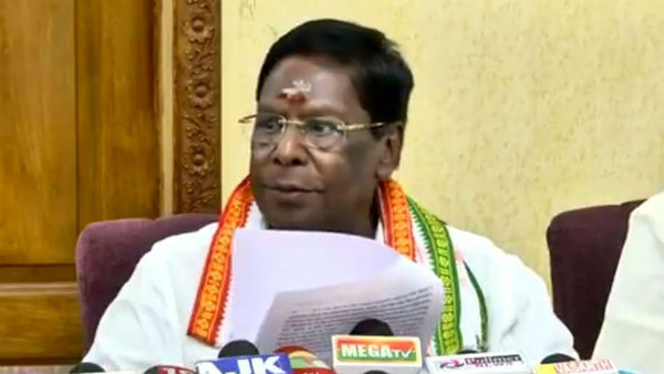 Puducherry state Chief minister V.Narayanasamy press conference regarding chennai high court judgement 
