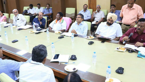 Coronavirus precaution activities meeting by chief minister Narayanasamy 