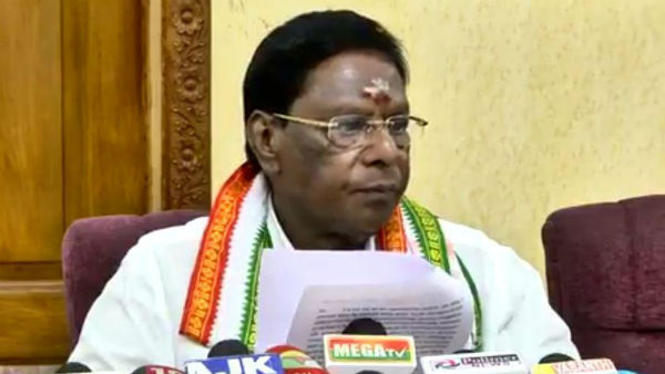 Puducherry state Chief minister V.Narayanasamy press conference regarding chennai high court judgement 