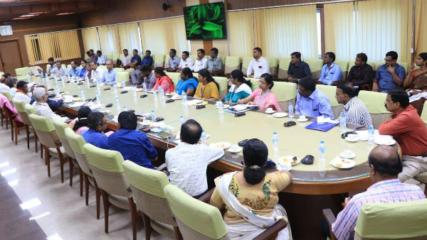 Coronavirus precaution activities meeting by chief minister Narayanasamy 