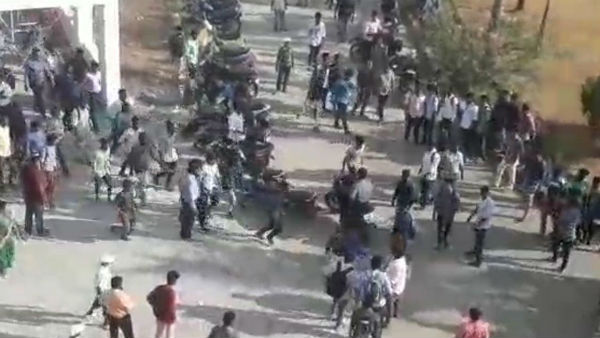 Private college students fight in Puducherry 