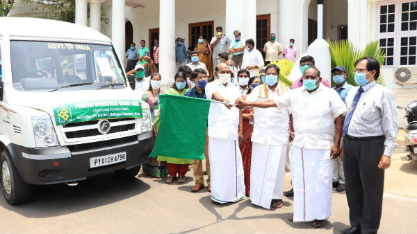 Puduvai Bharthiyar Grama Bank has launched a mobile ATM service in Puducherry 