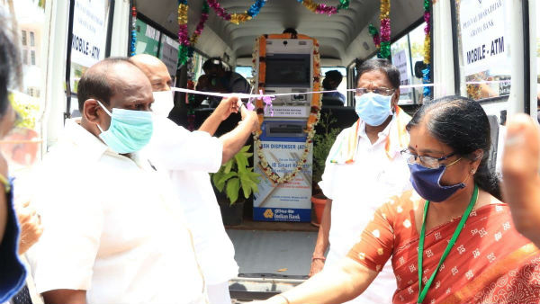 Puduvai Bharthiyar Grama Bank has launched a mobile ATM service in Puducherry 