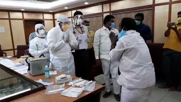 Coronavirus virus tested for Chief Minister Narayanasamy in Puducherry 