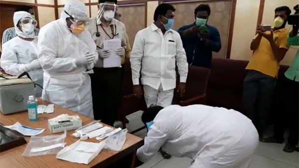 Coronavirus virus tested for Chief Minister Narayanasamy in Puducherry 