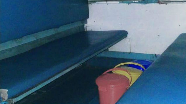 The train coaches converted as temporary wards in Villupuram 