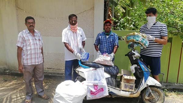 Government College professors in Puducherry offer relief to poor families Government College professors in Puducherry offer relief to poor families
