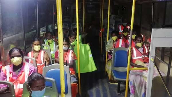 Govt Bus services start in Puducherry 