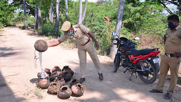 Illegal liquor sales in Puducherry 