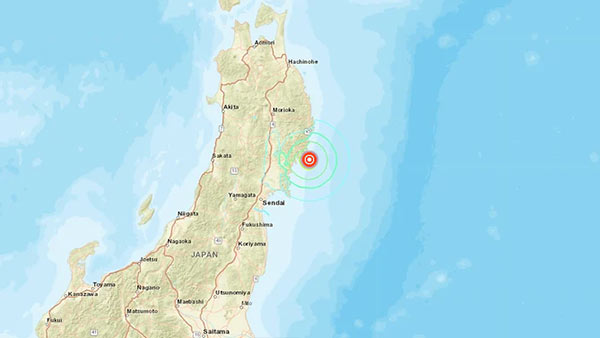 6.4 magnitude earthquake hit near the east coast of Honshu of japan 6.4 magnitude earthquake hit near the east coast of Honshu of japan