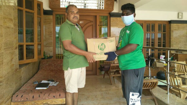 Corona Lockdown: Karur MRV Trust supplies free door delivery of grocery materials 