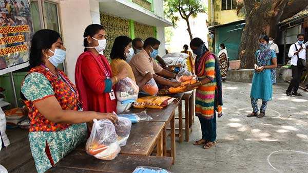 relief materials were provided to government college students 