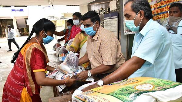 relief materials were provided to government college students 