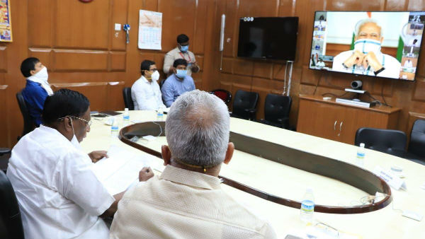 Puducherry state chief minister V.Narayanasamy press conference on Coronavirus 